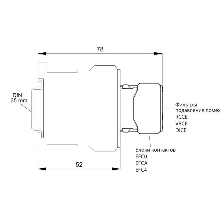 Мініатюрний контактор ETI 004641062 CEC 09.10-24V-50/60Hz (9A; 4kW; AC3) - фотографія 2