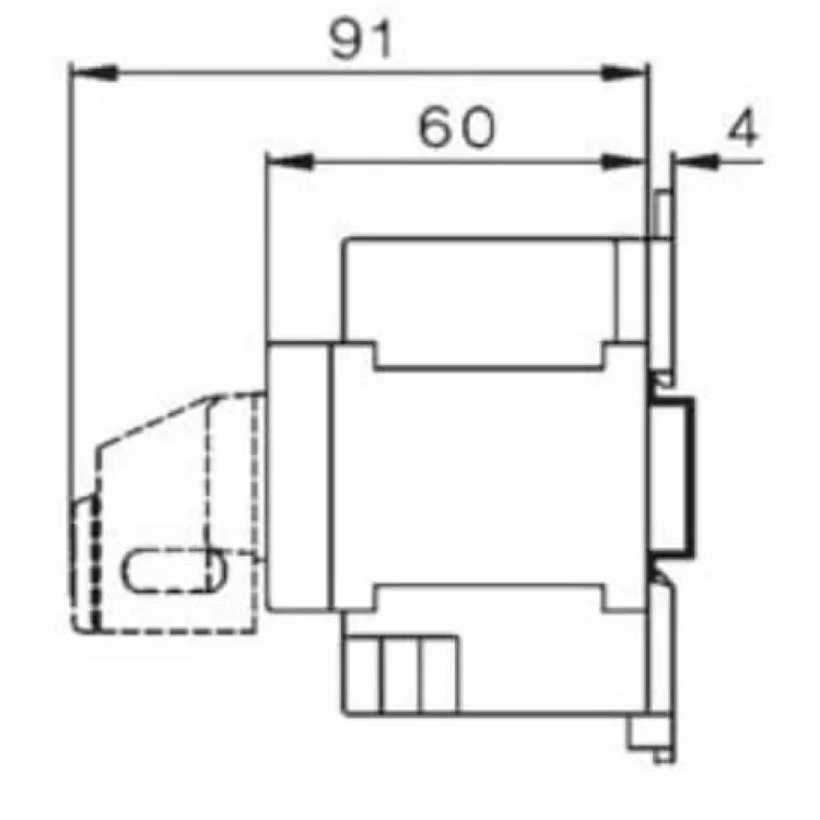 Вимикач навантаження ETI 004660064 LS 25 SMA A4 4р "1-0" 25A 1000V DC - фотографія 2