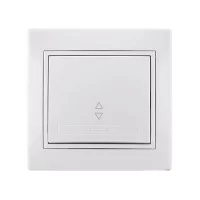 1-клавішний прохідний вимикач Lezard Mira Білий (701-0202-105)