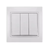 3-клавішний вимикач Lezard Mira Білий (701-0202-109)