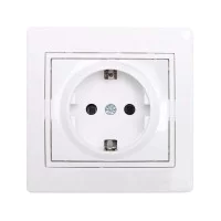 Розетка Lezard Mira с заземлением Белая (701-0202-122B)