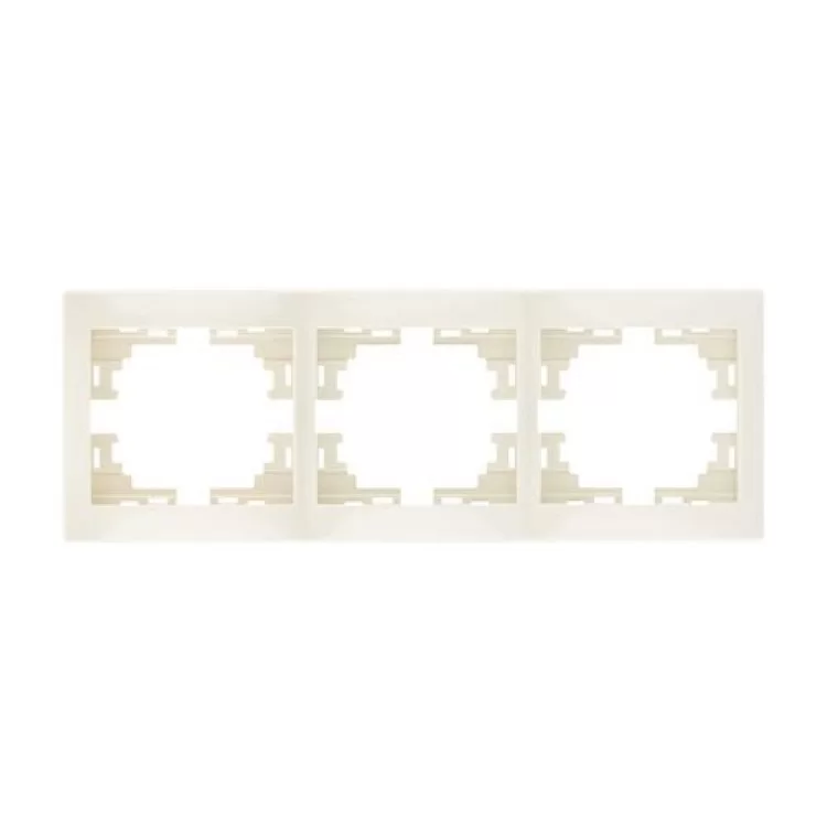 Тройная рамка Lezard Mira горизонтальная Крем (701-0300-148) Тройная рамка Lezard Mira горизонтальная Крем (701-0300-148)