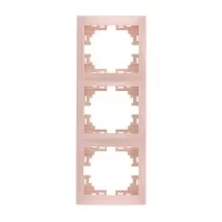 Тройная рамка Lezard Mira вертикальная Крем (701-0300-153)