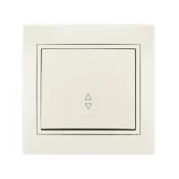 1-клавішний прохідний вимикач Lezard Mira Крем (701-0303-105)