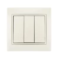 3-клавішний вимикач Lezard Mira Крем (701-0303-109)