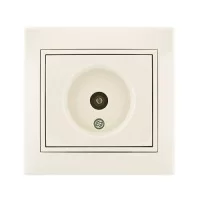 ТВ-розетка Lezard Mira проходная 1,5 дБ Крем (701-0303-129)