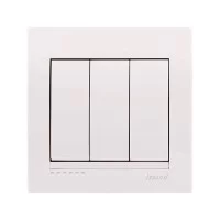 3-клавишный выключатель Lezard Deriy Белый (702-0202-109)