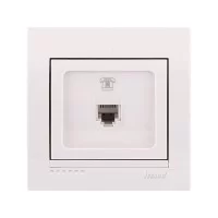 Телефонная розетка Lezard Deriy RJ11 4 контакта Белая (702-0202-137)