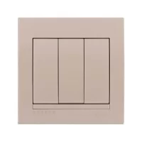 3-клавішний вимикач Lezard Deriy Кремовий (702-0303-109)
