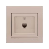 Телефонна розетка Lezard Deriy RJ11 4 контакти Кремова (702-0303-137)