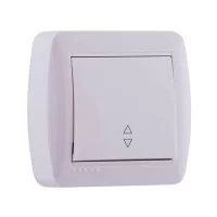 1-клавішний вимикач прохідний Lezard DEMET 10A Білий (711-0200-105)