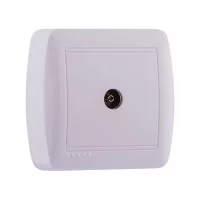 Розетка TV проходная белая, Demet, Lezard (711-0200-129)