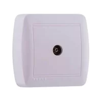ТВ-розетка Lezard DEMET конечная 1,5 дБ Белая (711-0200-130)
