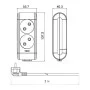 Подовжувач 2 гнізда 3 метри без заземлення Viko Multi-Let