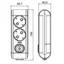 Колодка 2 гнезда с заземлением и выключателем Viko Multi-Let (90118200)