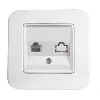 Розетка телефонна біла Viko Rollina