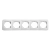 Рамка 5-ная белая горизонтальная Viko Rollina