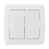 Вимикач двоклавішний білий Viko Carmen