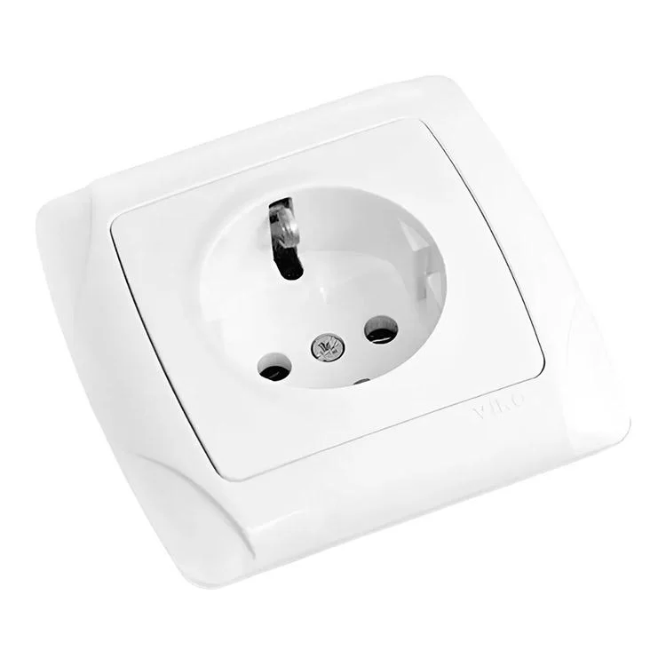 Розетка с заземлением белая Viko Carmen - фотография 2