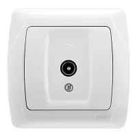 Розетка TV прохідна біла Viko Carmen