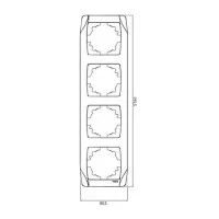 Рамка 4-на белая вертикальная Viko Carmen