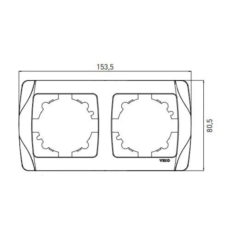Рамка 2-на біла горизонтальна Viko Carmen - фотографія 2