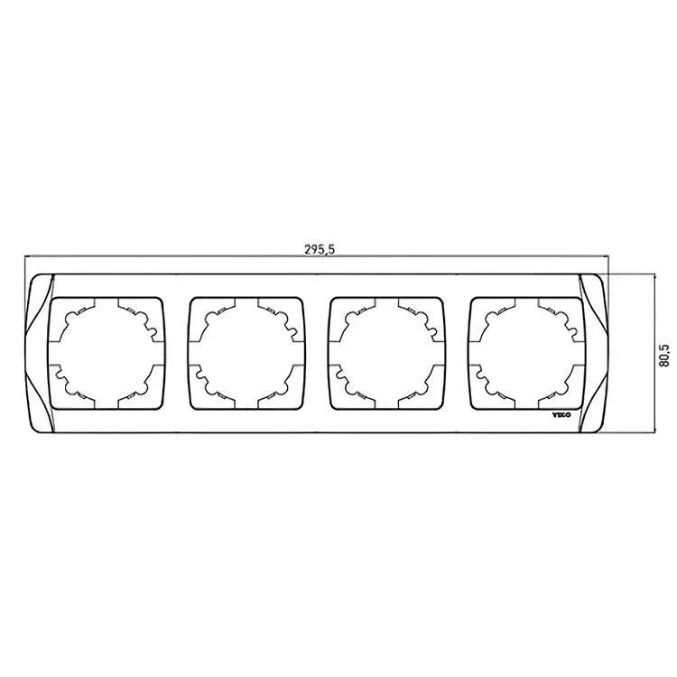 Рамка 4-біла горизонтальна Viko Carmen - фотографія 2