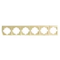 Рамка 6-на крем горизонтальна Viko Carmen