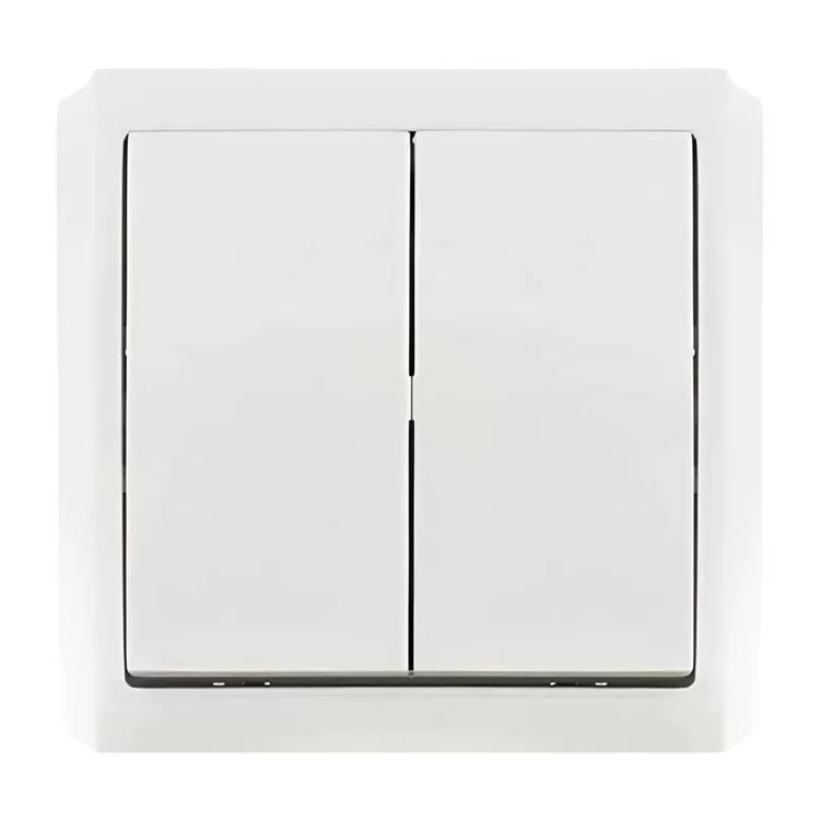 Вимикач двоклавішний накладний Viko VERA - фотографія 2