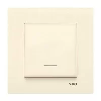 Вимикач 1-кл із підсвічуванням крем Viko Karre