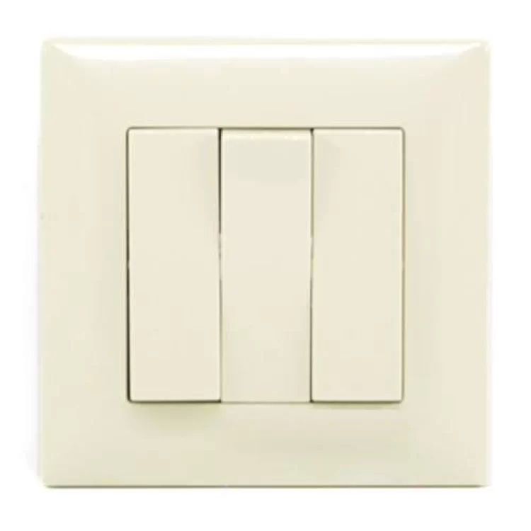 Вимикач триклавішний крем Viko Meridian