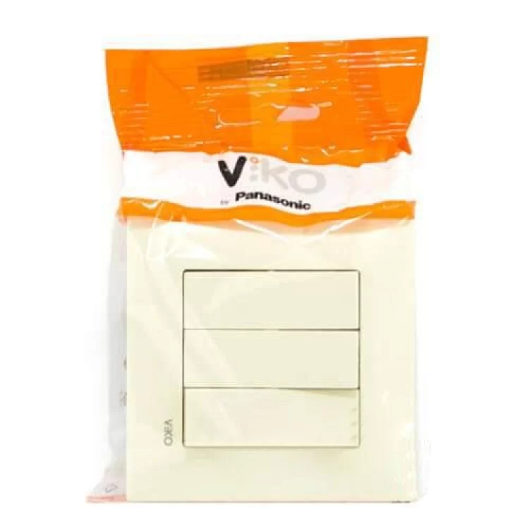 Вимикач триклавішний крем Viko Meridian - фотографія 2