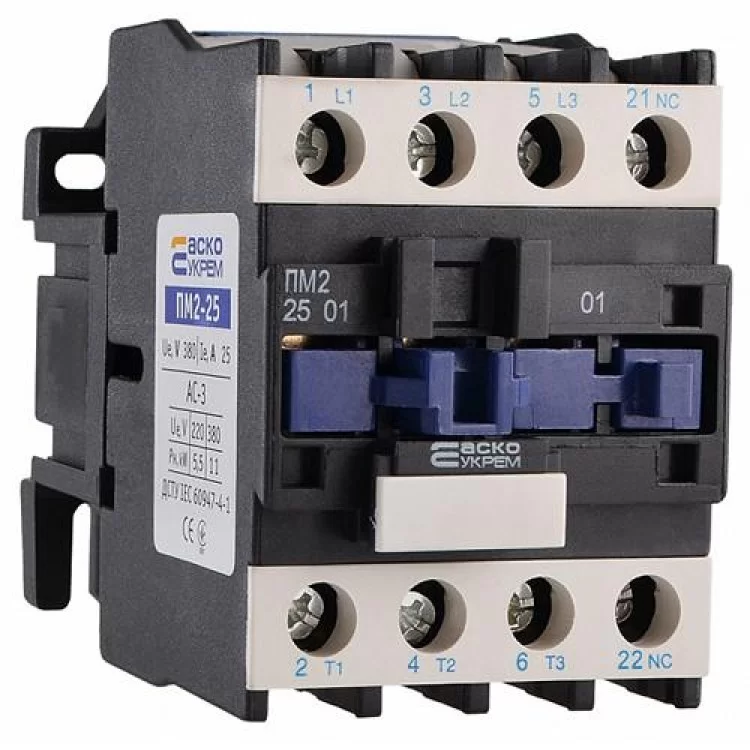 Контактор магнітний Аско Укрем 25А 380В ПМ 2-25-01 (A0040010007)
