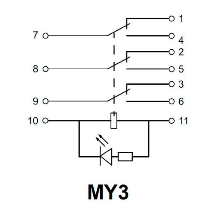 продаємо Реле електромагнітне проміжне MY3 (AC220) АскоУкрем в Україні - фото 4