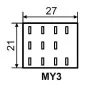 Реле електромагнітне проміжне MY3 (DC24) АскоУкрем