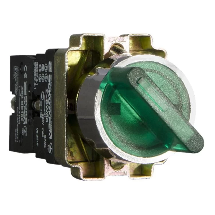 Перемикач XB2-BK2365 1NO 1NC 2-позиційний поворотний зелений з підсвічуванням АскоУкрем відгуки - зображення 5