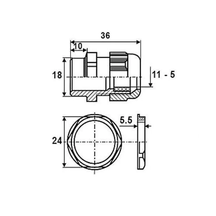 в продажу Кабельний сальник PG 11 АскоУкрем - фото 3