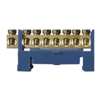 Нульова шина з ізолятором на DIN-рейку ВС-508 8 отворів АскоУкрем