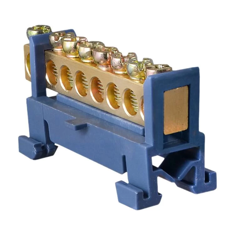 Нульова шина з ізолятором на DIN-рейку ВС-508 8 отворів АскоУкрем - фотографія 2