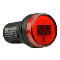 Вольтметр красный цифровой AD22-22 DVM 80-500 В AC АскоУкрем