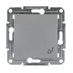 Выключатель кнопочный без рамки «Звонок» алюминий Asfora, EPH0800161