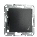 Кнопковий вимикач без рамки «Дзвінок» антрацит Asfora, EPH0800171