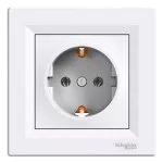 Розетка Schneider Asfora с заземлением Белая (EPH2900121)