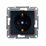 Розетка Schneider Asfora с заземлением Антрацит (EPH2900171)