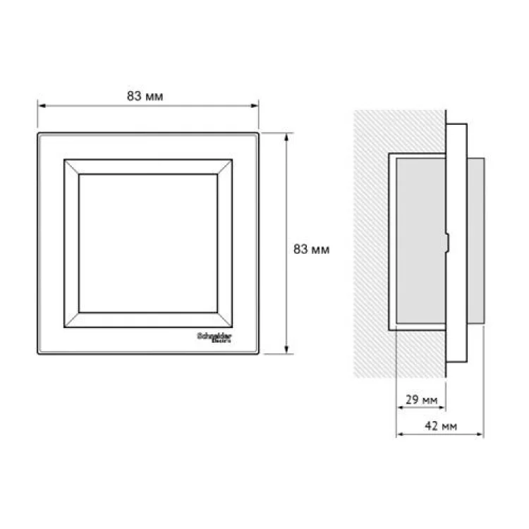 Розетка Schneider Asfora без заземлення Біла (EPH3000121) - фотографія 2