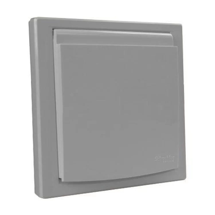 Розетка із заземленням та кришкою Schneider Asfora Алюміній (EPH3100161) - фотографія 2