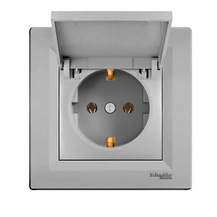 продаємо Розетка із заземленням та кришкою Schneider Asfora Алюміній (EPH3100161) в Україні - фото 4
