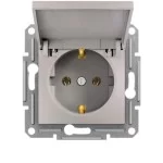 Розетка із заземленням та кришкою Schneider Asfora Бронза (EPH3100169)