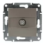 Розетка SAT кінцева без рамки бронза Asfora, EPH3700169