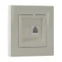 Розетка телефонна RJ11 4 контакти кремова Asfora, EPH4100123